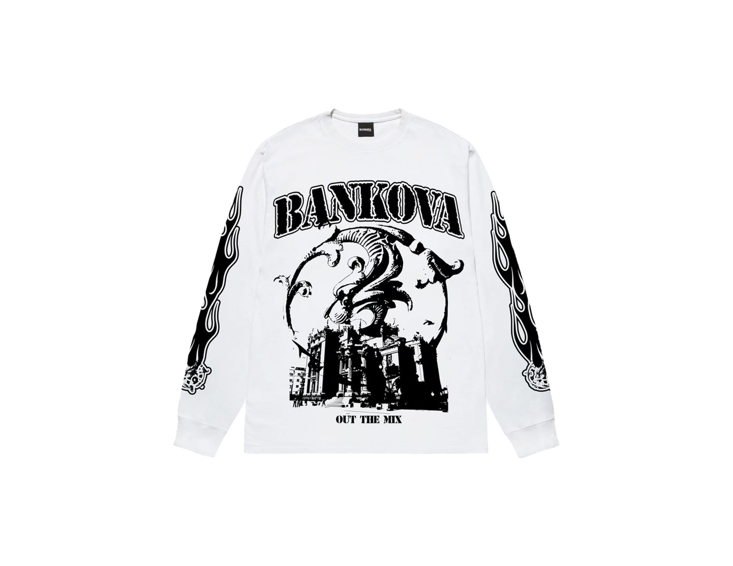 White Graphic Long Sleeve